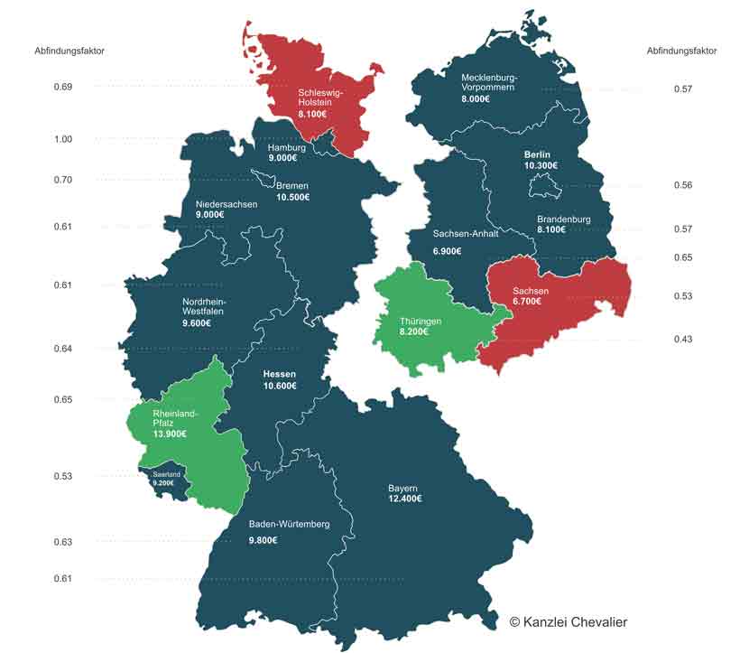 Abfindungsatlaskarte Deutschland